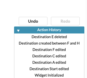 adventure creator action history window