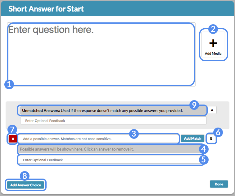 adventure creator shortanswer