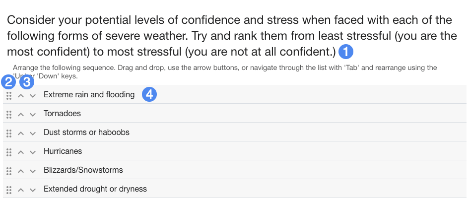 simple survey player sequence